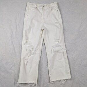 Cello Ripped Distressed Straight High Rise Jeans Pants Size 9 Women